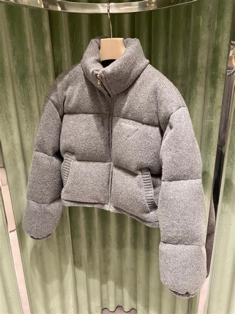 prada puffa coat|Prada cashmere puffer jacket.